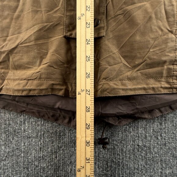 Barbour Winter Force Parka Fleece Lined USA Size 8 Waxed Jacket Women Brown - Picture 7 of 16